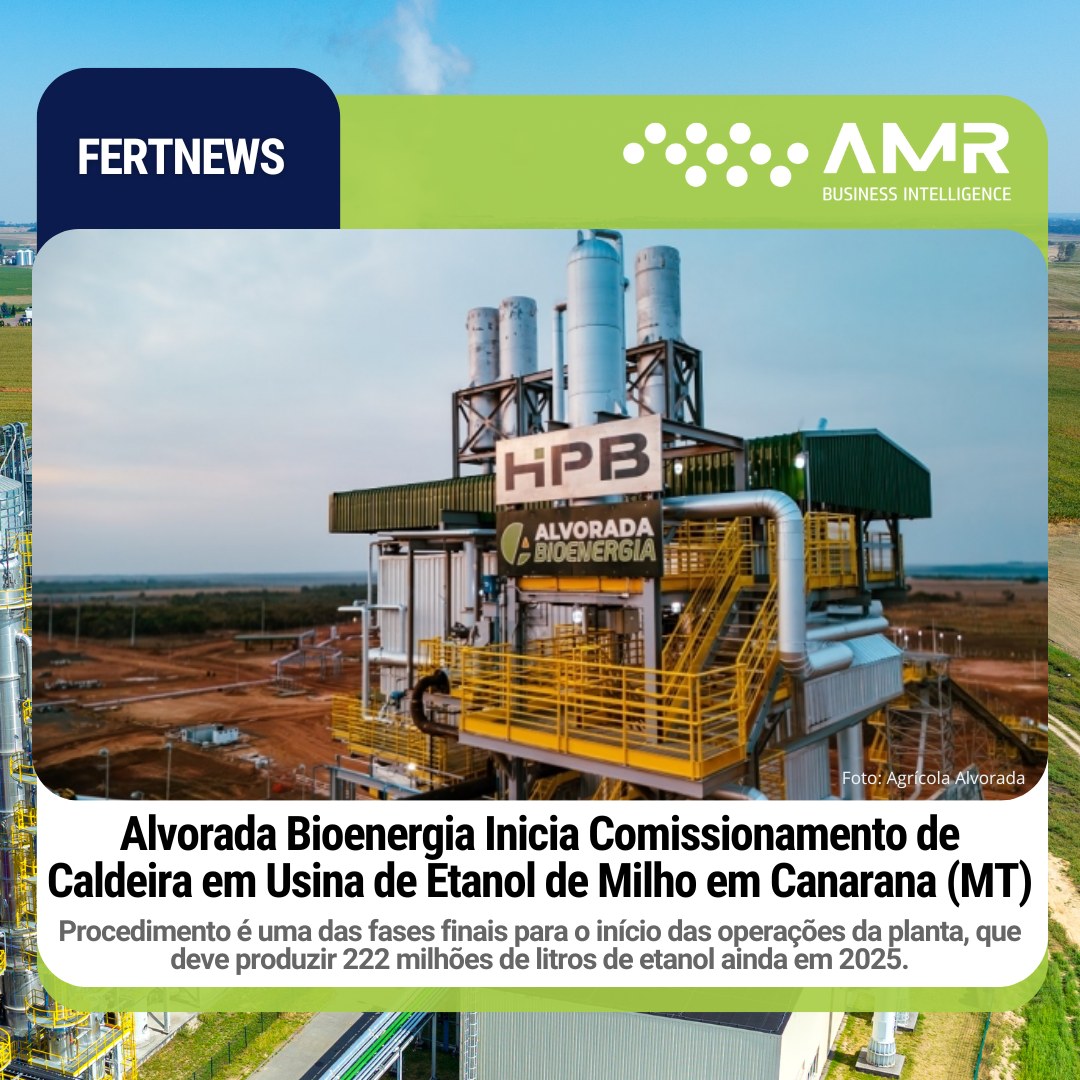Capa da postagem Alvorada Bioenergia Inicia Comissionamento de Caldeira em Usina de Etanol de Milho em Canarana (MT)