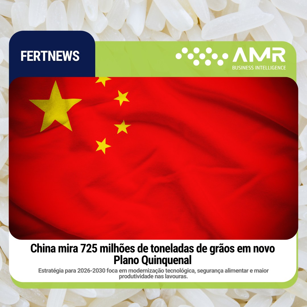 Capa da postagem China mira 725 milhões de toneladas de grãos em novo Plano Quinquenal