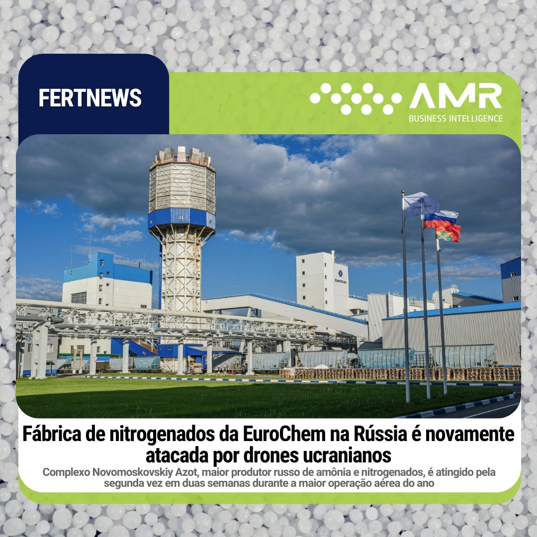 Capa da postagem Fábrica de nitrogenados da EuroChem na Rússia é novamente atacada por drones ucranianos