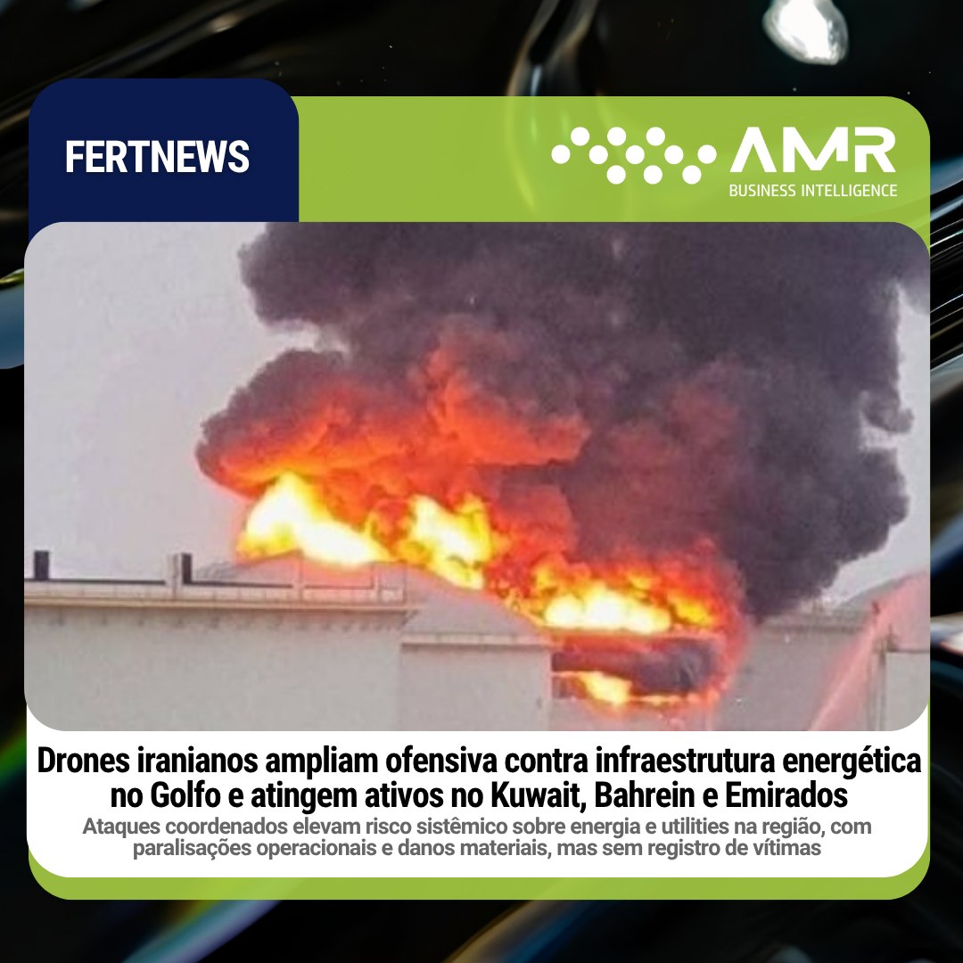 Capa da postagem Drones iranianos ampliam ofensiva contra infraestrutura energética no Golfo e atingem ativos no Kuwait, Bahrein e Emirados