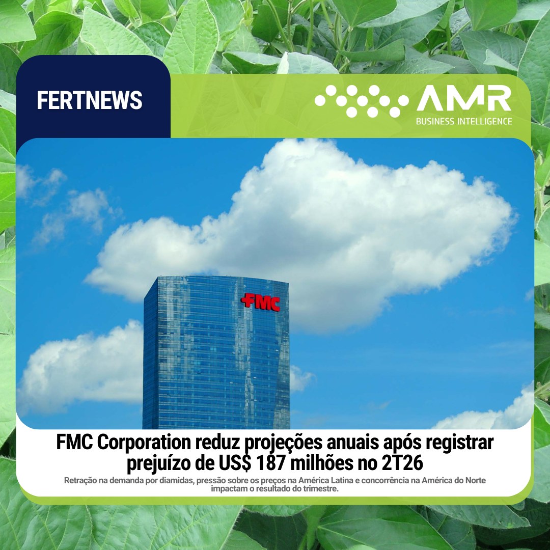 Capa da postagem FMC Corporation reduz projeções anuais após registrar prejuízo de US$ 187 milhões no 2T26
