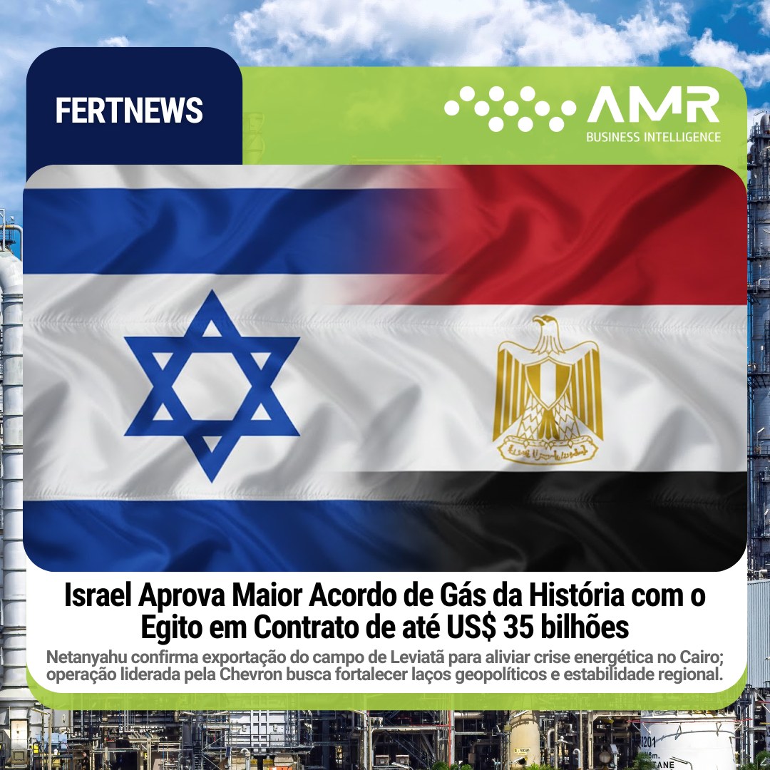 Capa da postagem Israel aprova maior acordo de gás da história com o Egito em contrato de até US$ 35 bilhões