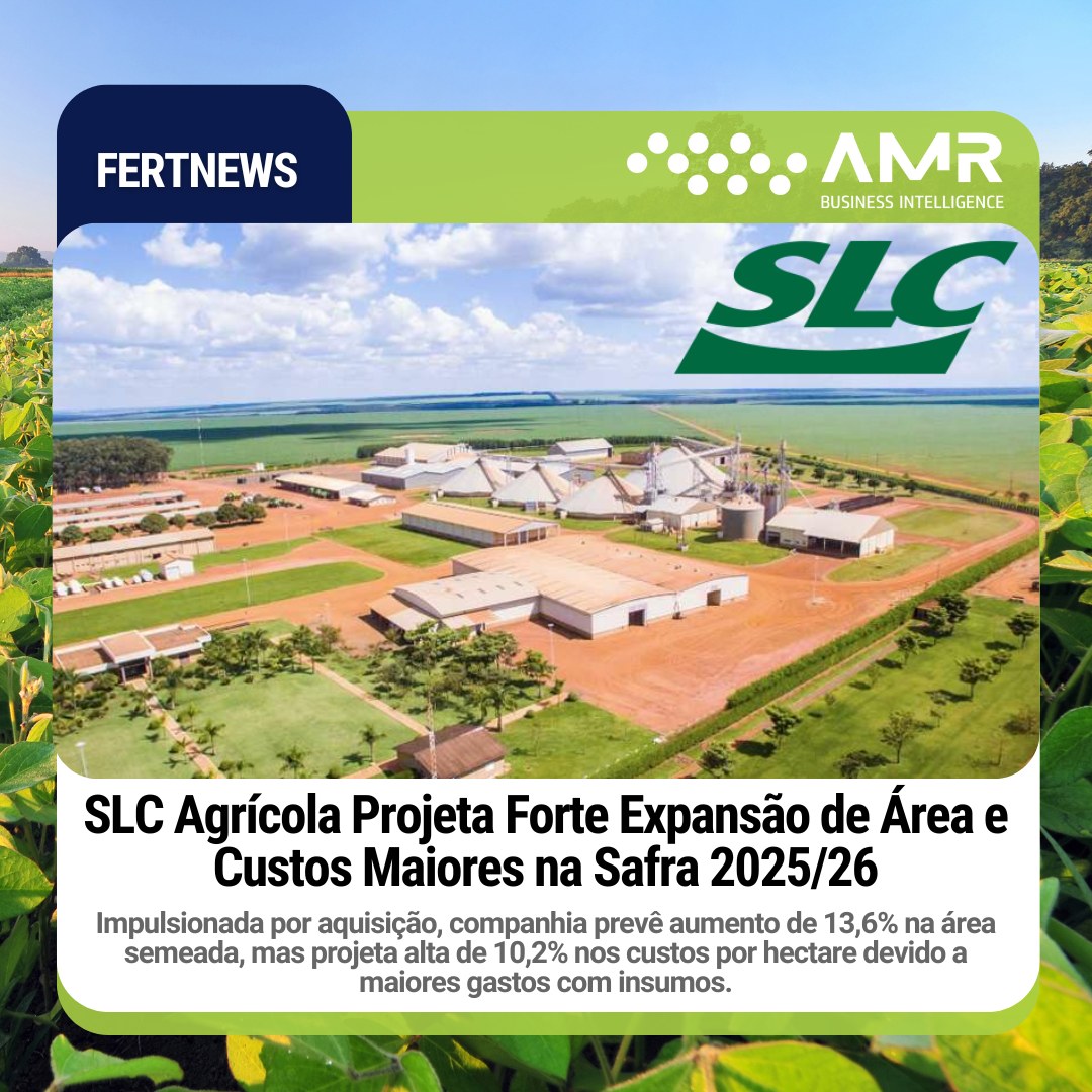 Capa da postagem SLC Agrícola Projeta Forte Expansão de Área e Custos Maiores na Safra 2025/26