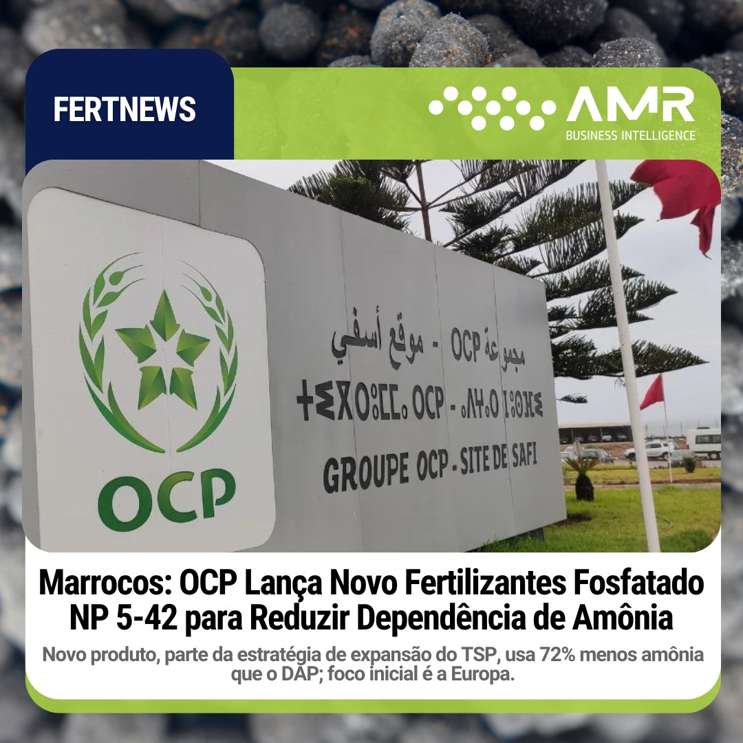 Capa da postagem Marrocos: OCP Lança Novo Fertilizantes Fosfatado NP 5-42 para Reduzir Dependência de Amônia