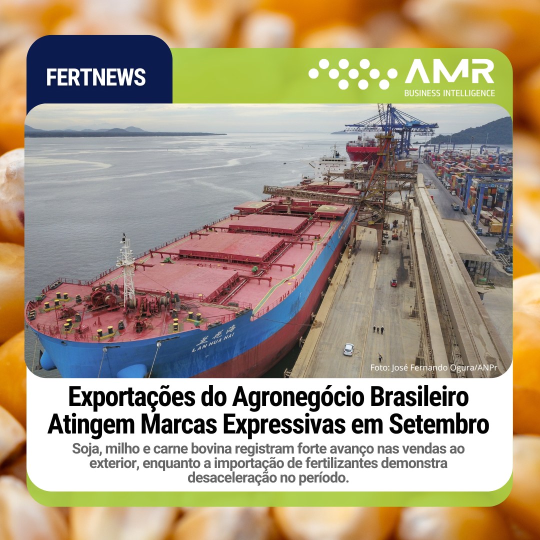 Capa da postagem Exportações do Agronegócio Brasileiro Atingem Marcas Expressivas em Setembro