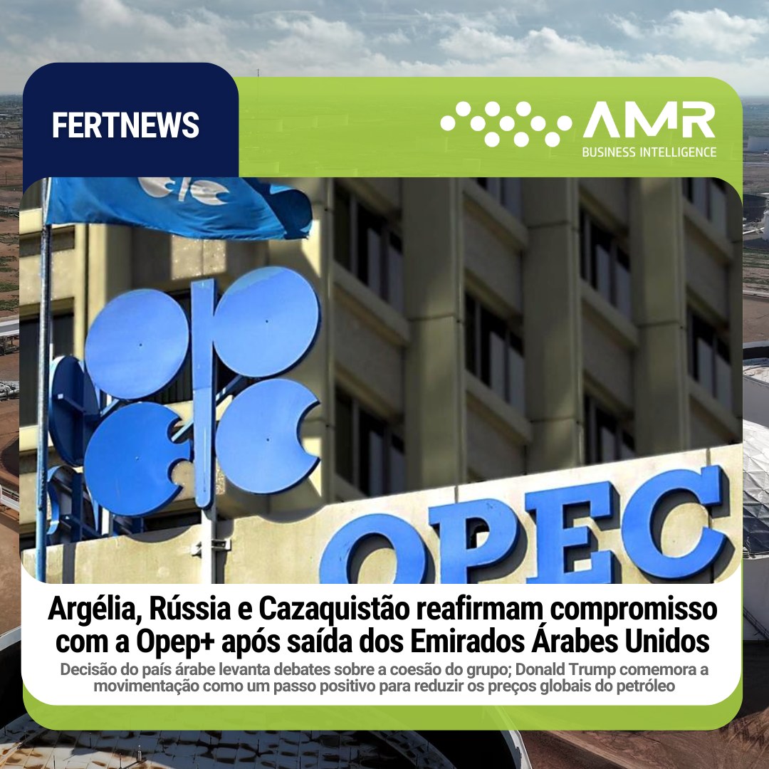 Capa da postagem Argélia, Rússia e Cazaquistão reafirmam compromisso com a Opep+ após saída dos Emirados Árabes Unidos