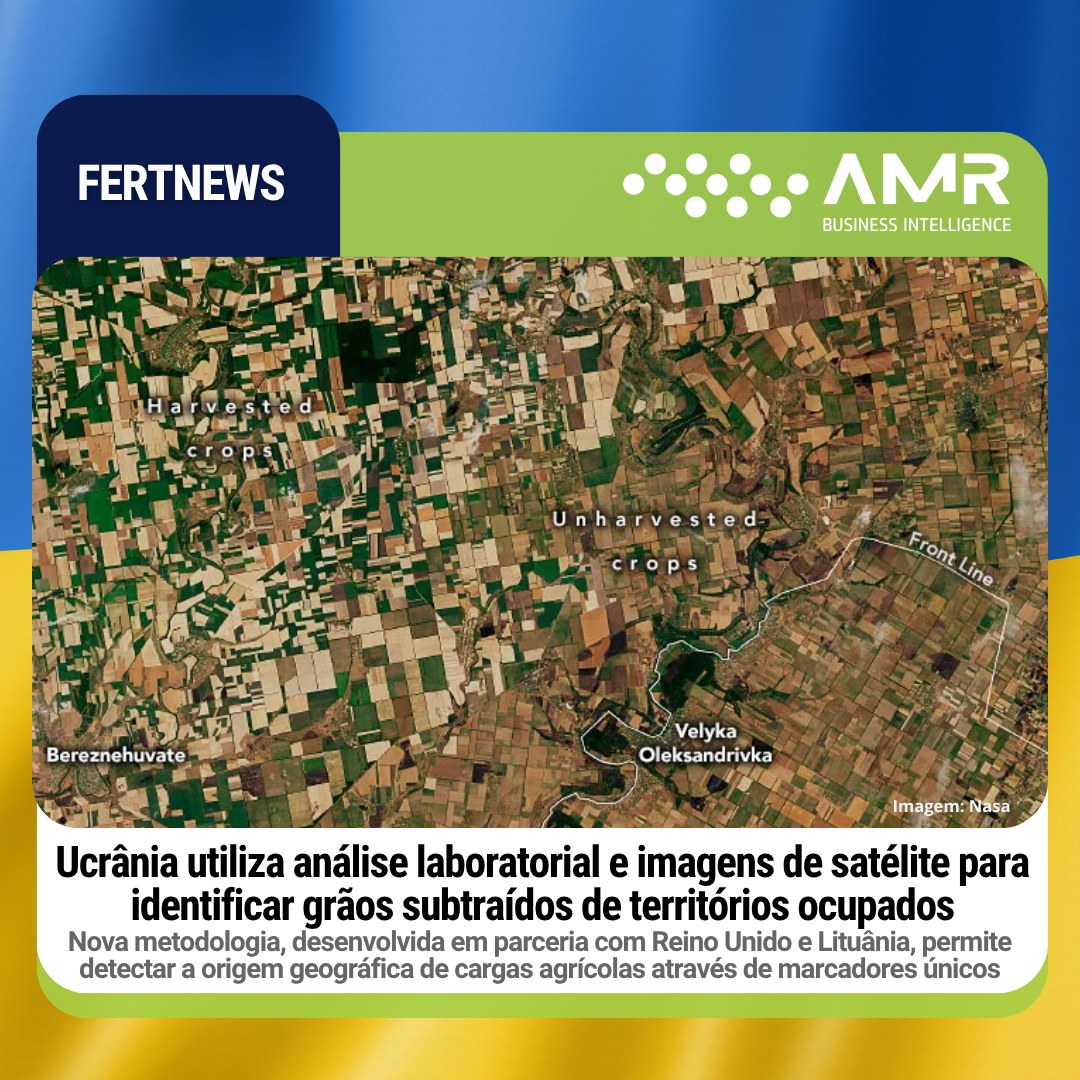 Capa da postagem Ucrânia utiliza análise laboratorial e imagens de satélite para identificar grãos subtraídos de territórios ocupados