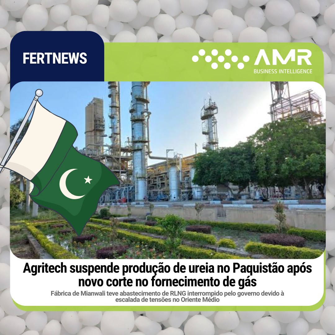Capa da postagem Agritech suspende produção de ureia no Paquistão após novo corte no fornecimento de gás