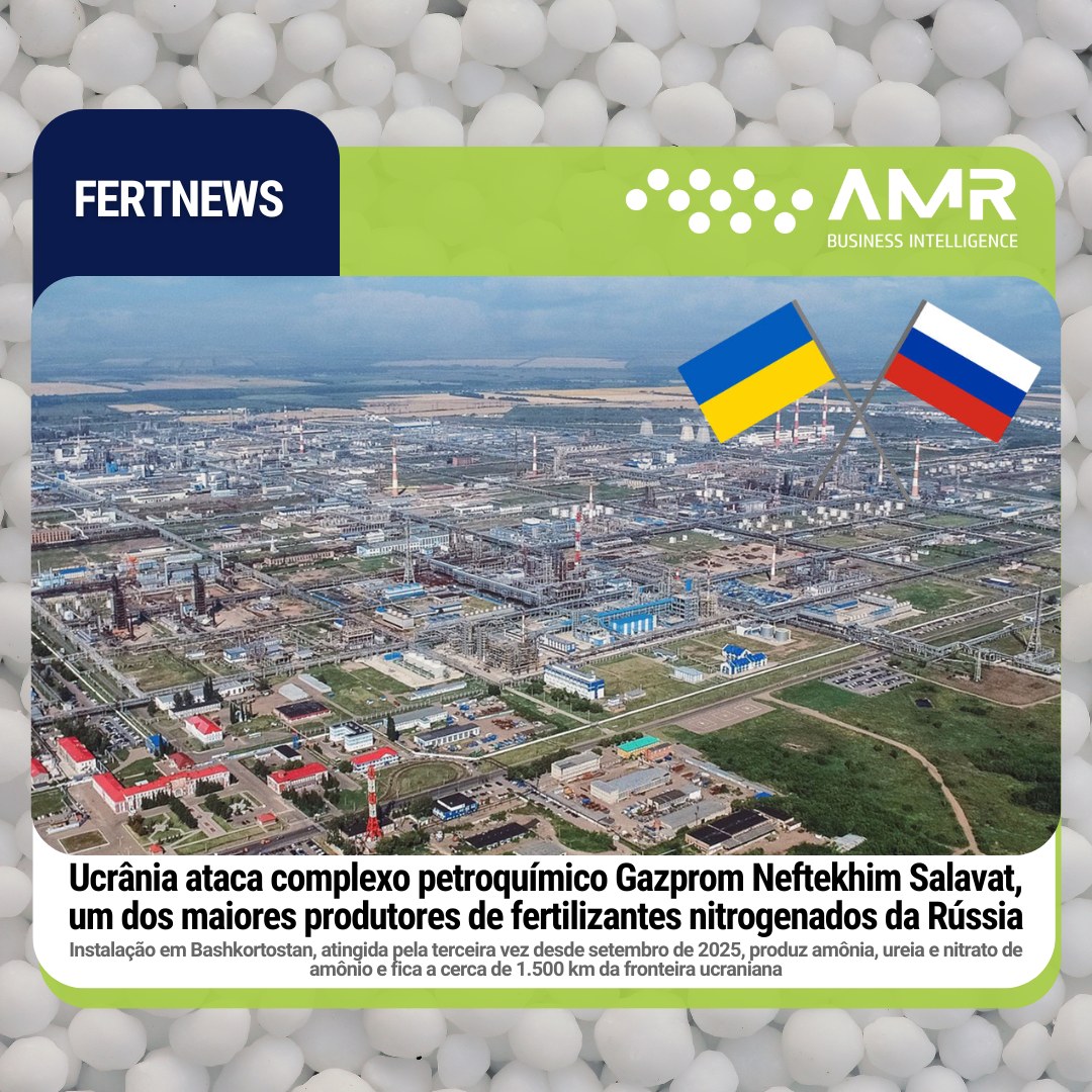 Capa da postagem Ucrânia ataca complexo petroquímico Gazprom Neftekhim Salavat, um dos maiores produtores de fertilizantes nitrogenados da Rússia