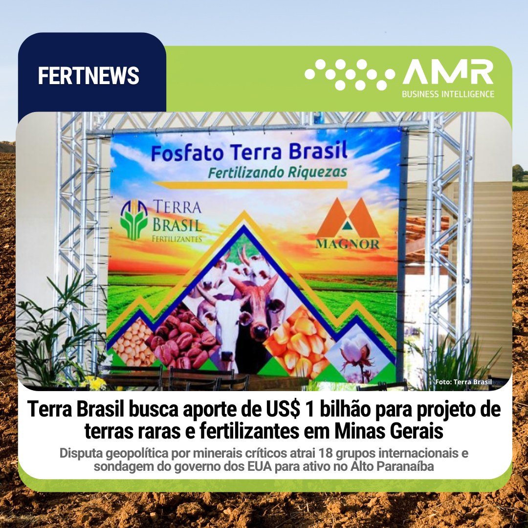 Capa da postagem Terra Brasil busca aporte de US$ 1 bilhão para projeto de terras raras e fertilizantes em Minas Gerais