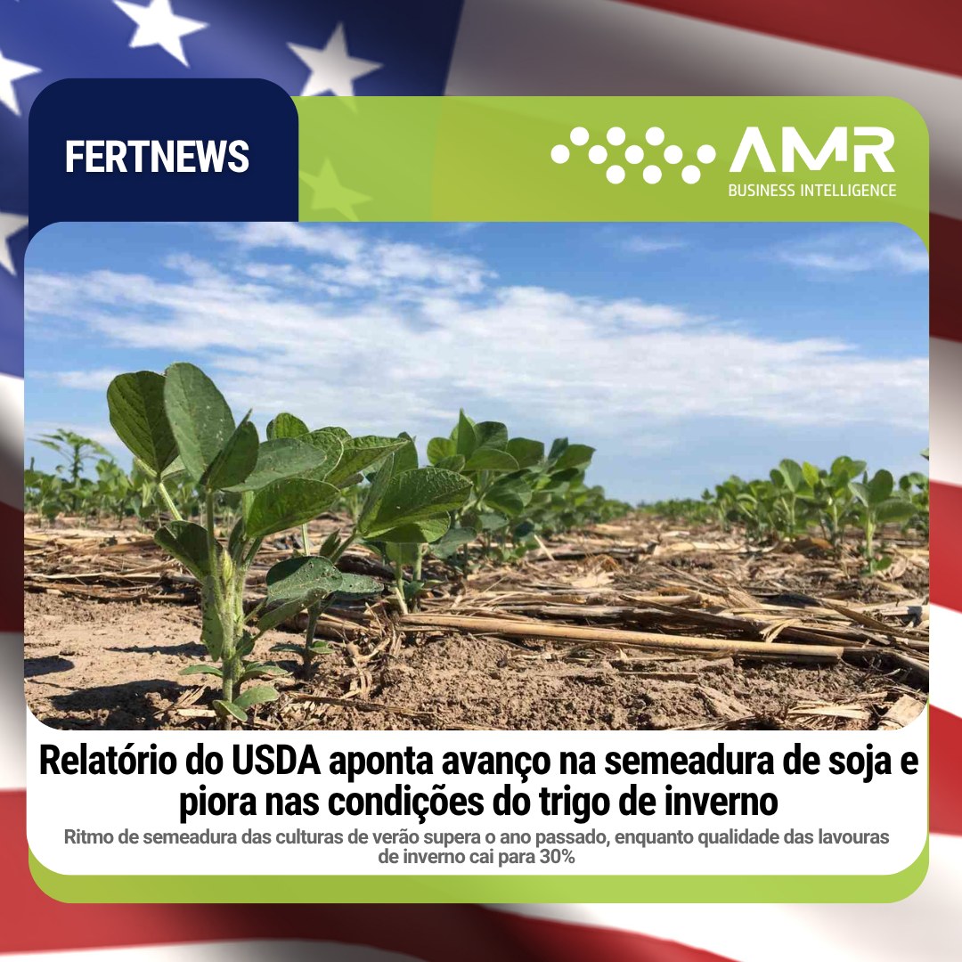 Capa da postagem Relatório do USDA aponta avanço na semeadura de soja e piora nas condições do trigo de inverno