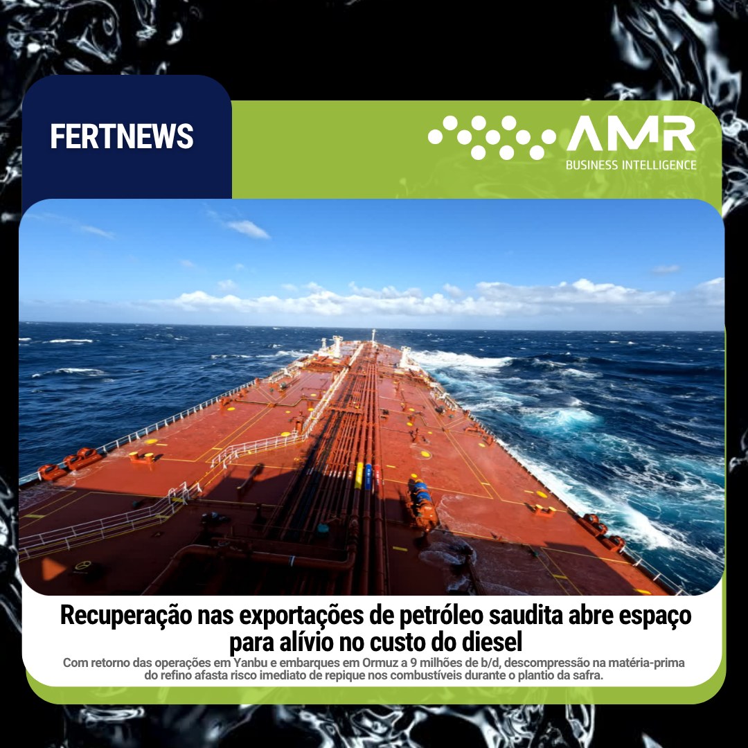 Capa da postagem Recuperação nas exportações de petróleo saudita abre espaço para alívio no custo do diesel