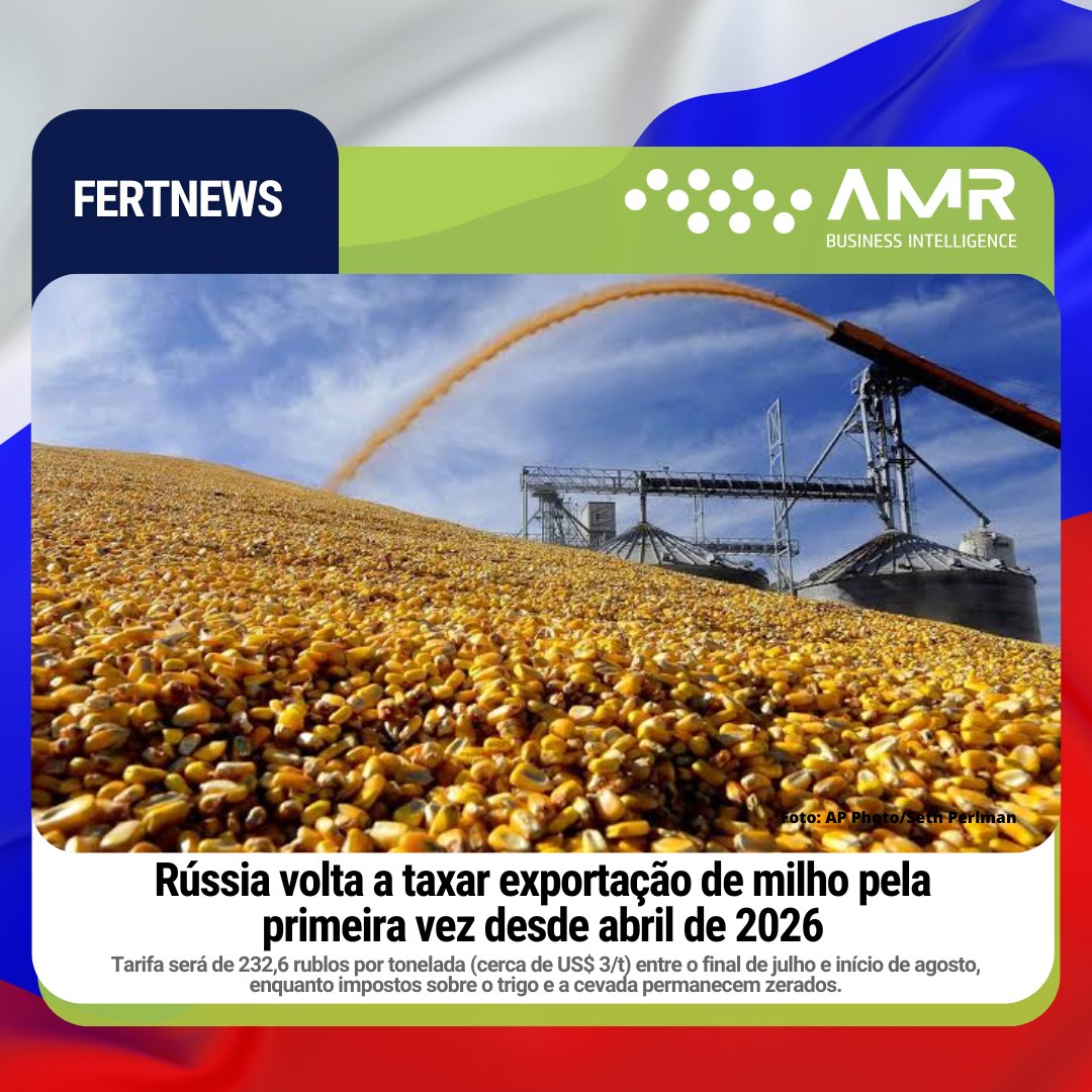 Capa da postagem Rússia volta a taxar exportação de milho pela primeira vez desde abril de 2026