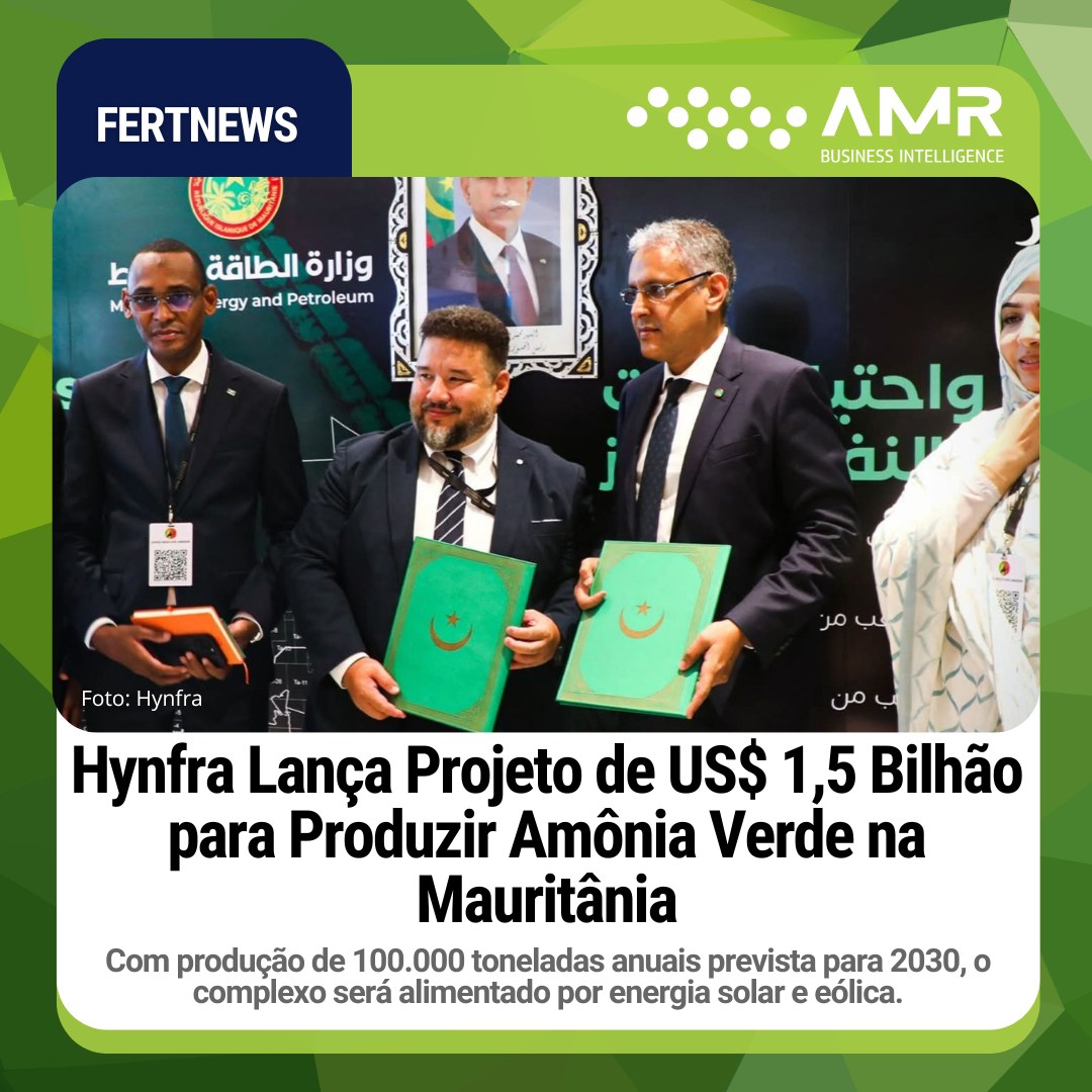 Capa da postagem Hynfra Lança Projeto de US$ 1,5 Bilhão para Produzir Amônia Verde na Mauritânia