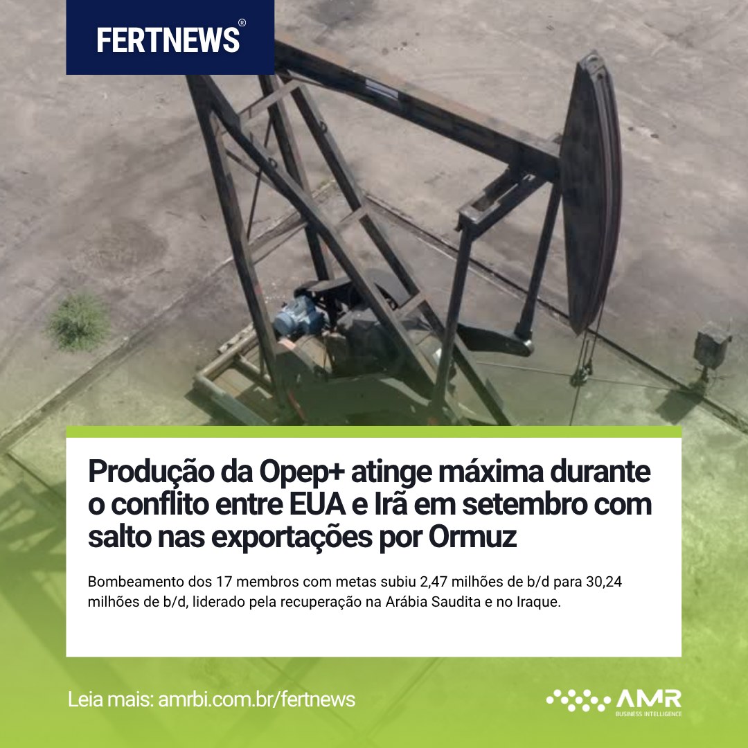 Capa da postagem Produção da Opep+ atinge máxima durante o conflito entre EUA e Irã em setembro com salto nas exportações por Ormuz