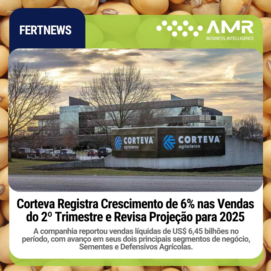 Capa da postagem Corteva Registra Crescimento de 6% nas Vendas do 2º Trimestre e Revisa Projeção para 2025