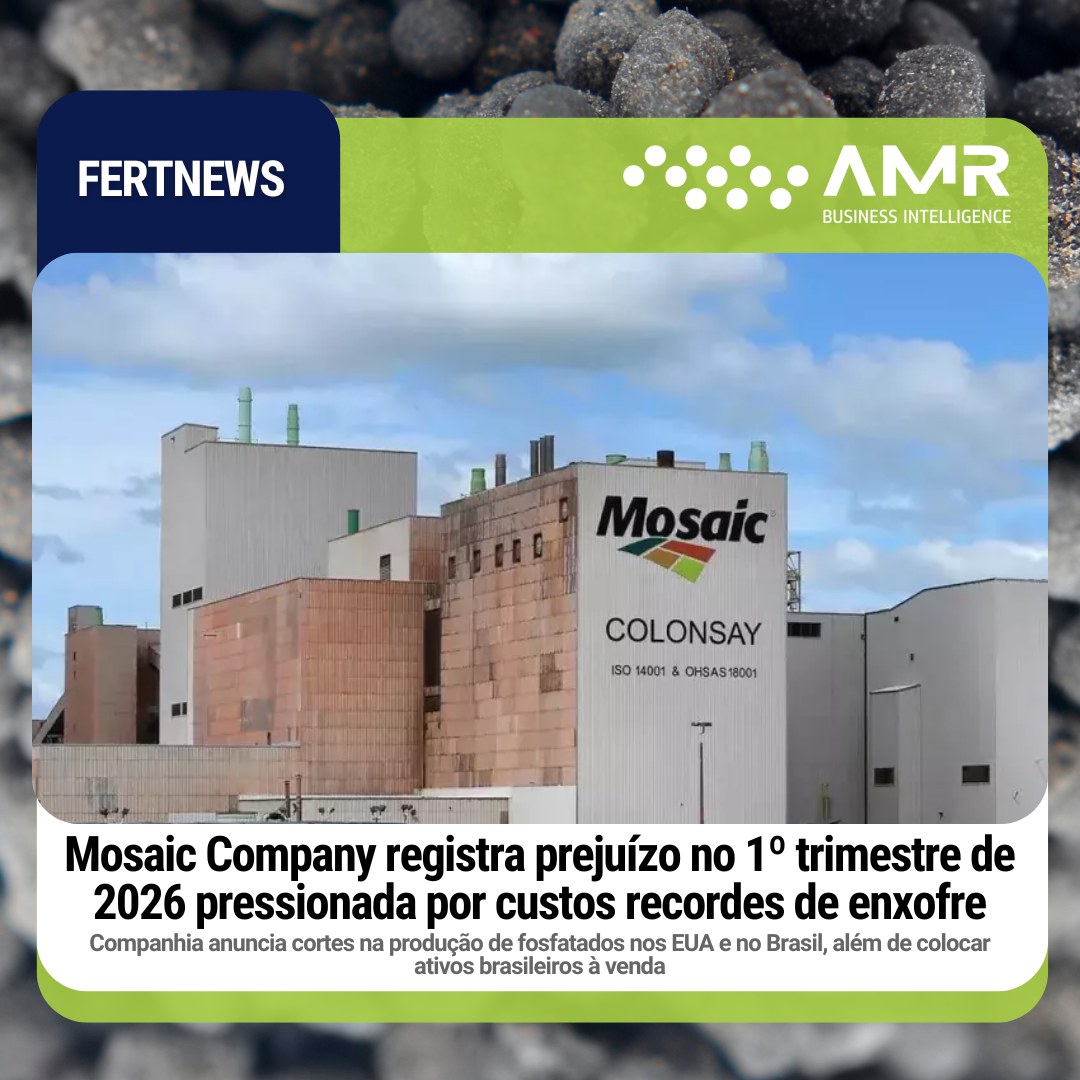 Capa da postagem Mosaic Company registra prejuízo no 1º trimestre de 2026 pressionada por custos recordes de enxofre