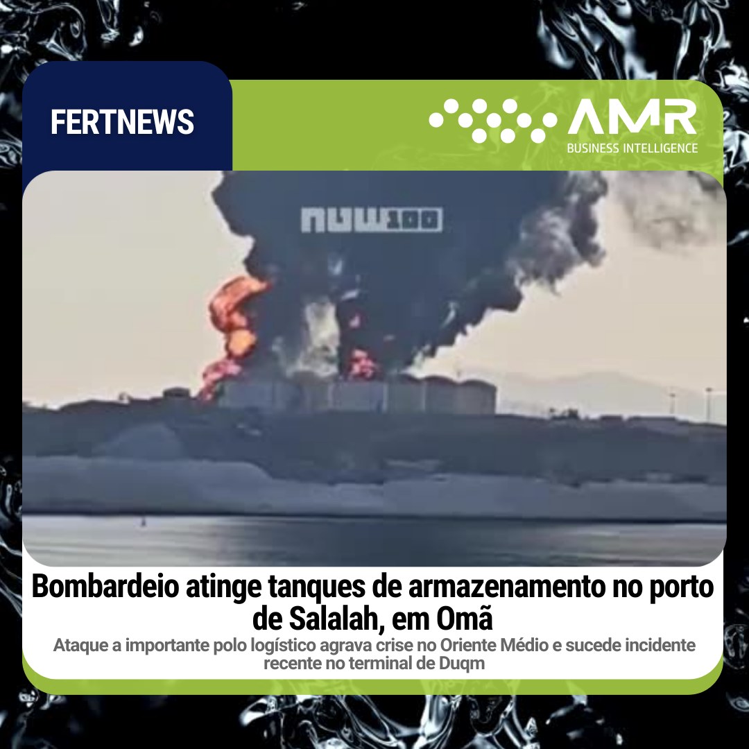 Capa da postagem Bombardeio atinge tanques de armazenamento no porto de Salalah, em Omã