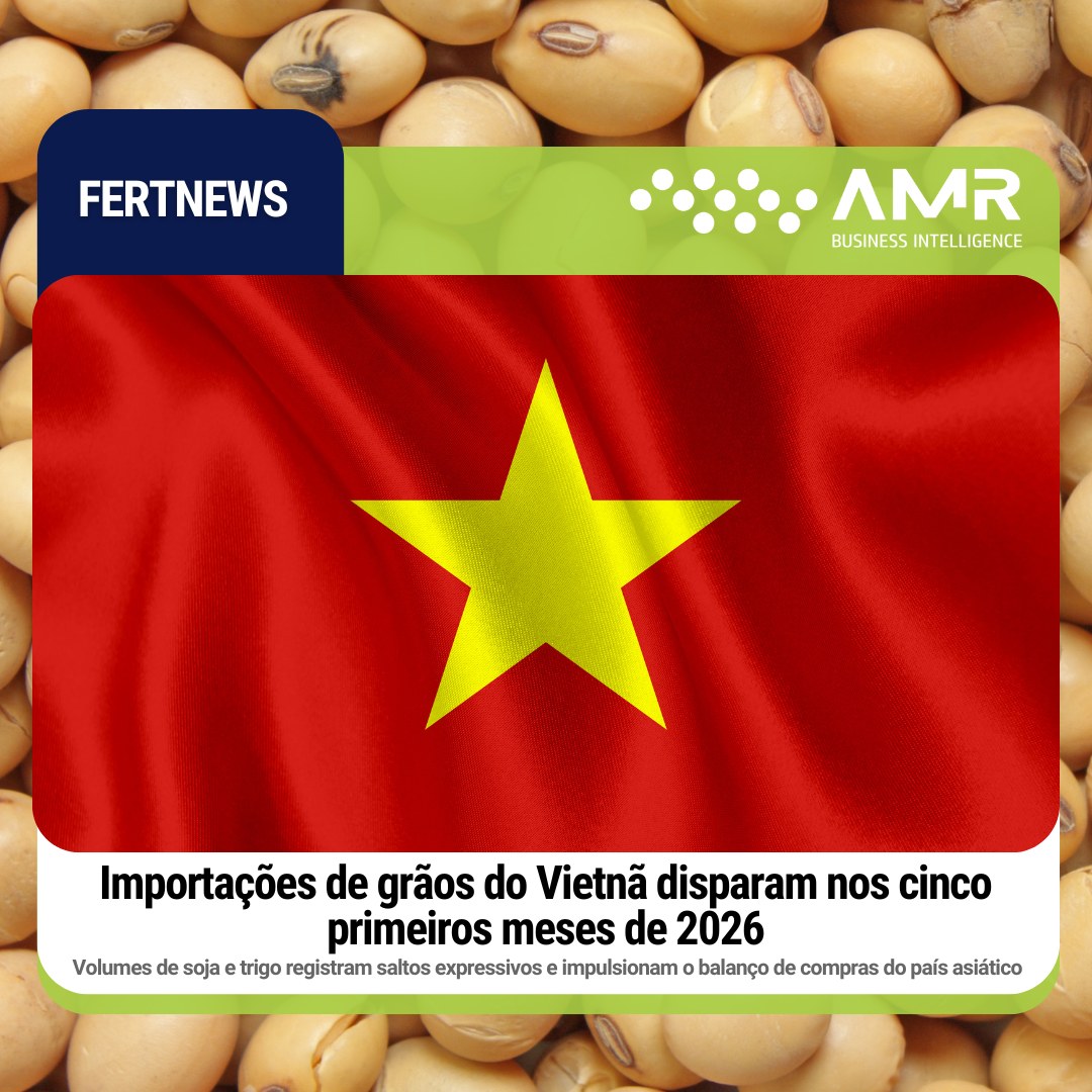 Capa da postagem Importações de grãos do Vietnã disparam nos cinco primeiros meses de 2026