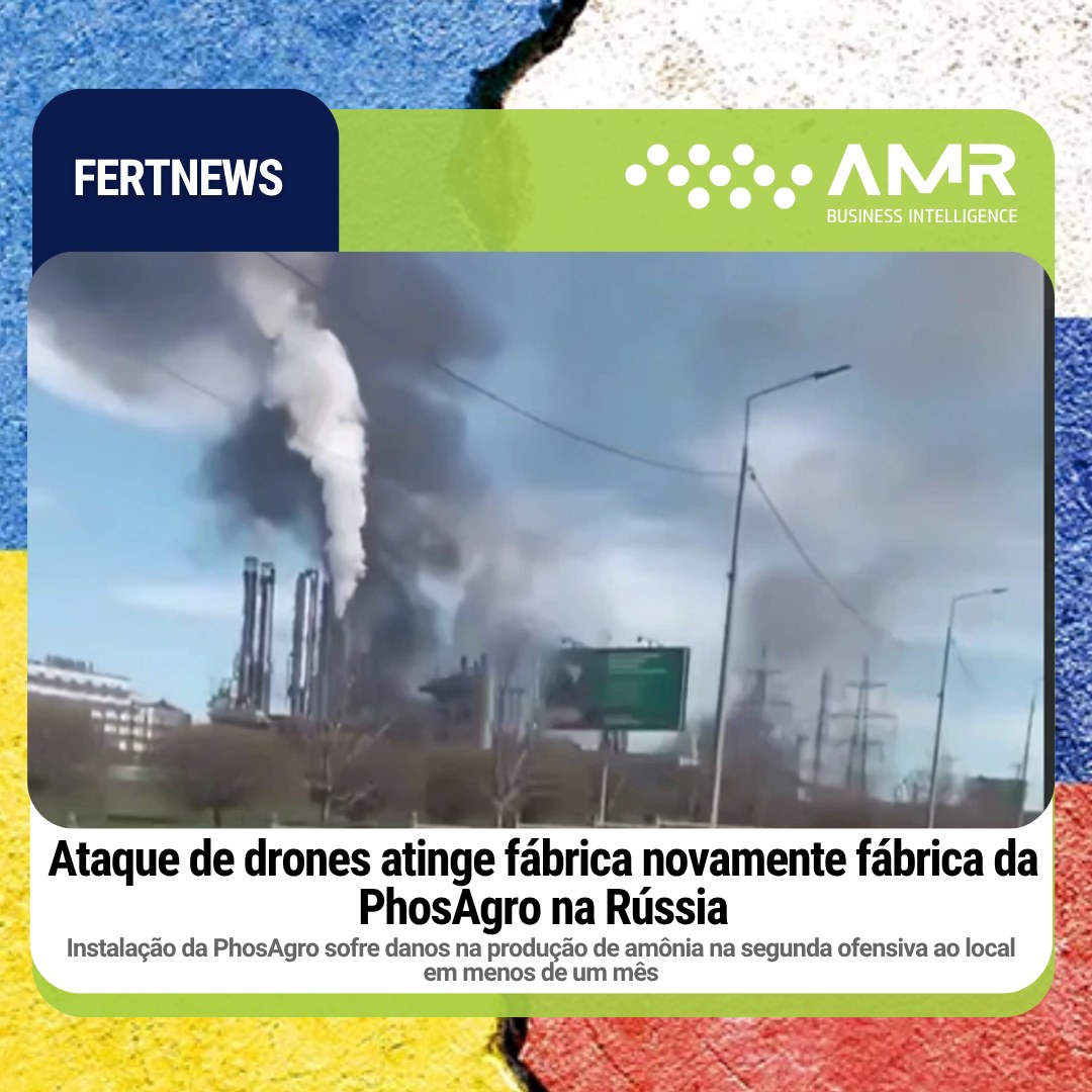 Capa da postagem Ataque de drones atinge fábrica novamente fábrica da PhosAgro na Rússia