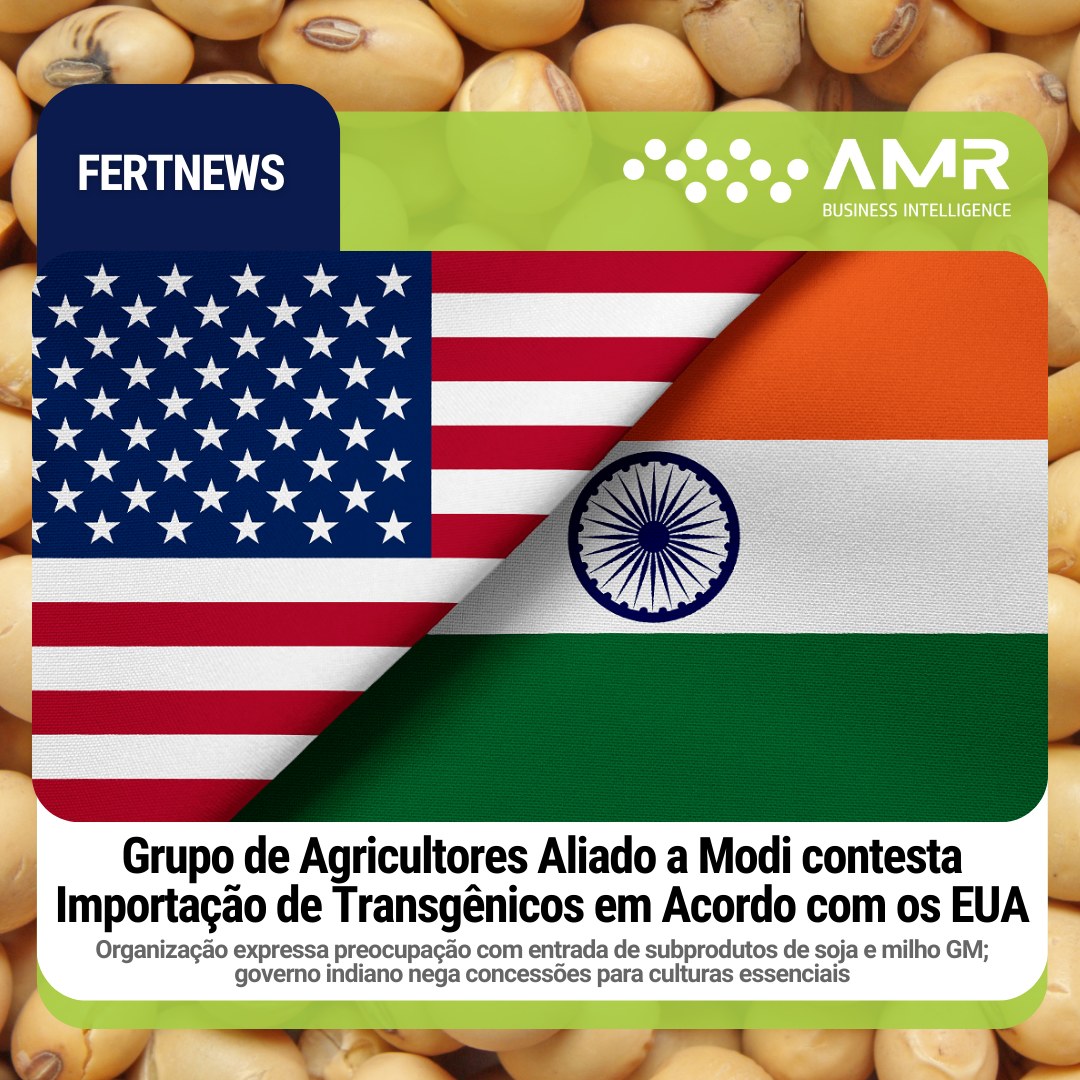 Capa da postagem Grupo de agricultores aliado a Modi contesta importação de transgênicos em acordo com os EUA