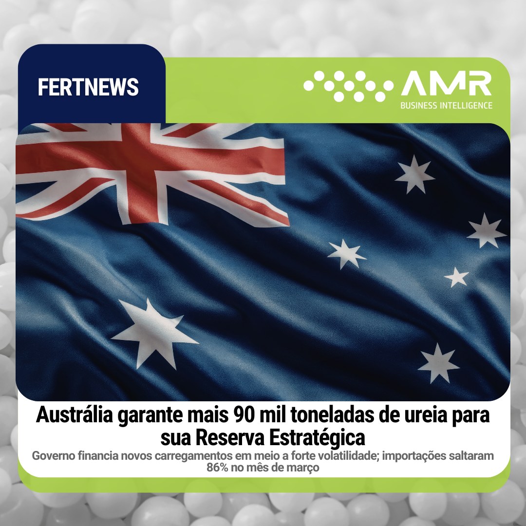 Capa da postagem Austrália garante mais 90 mil toneladas de ureia para sua Reserva Estratégica