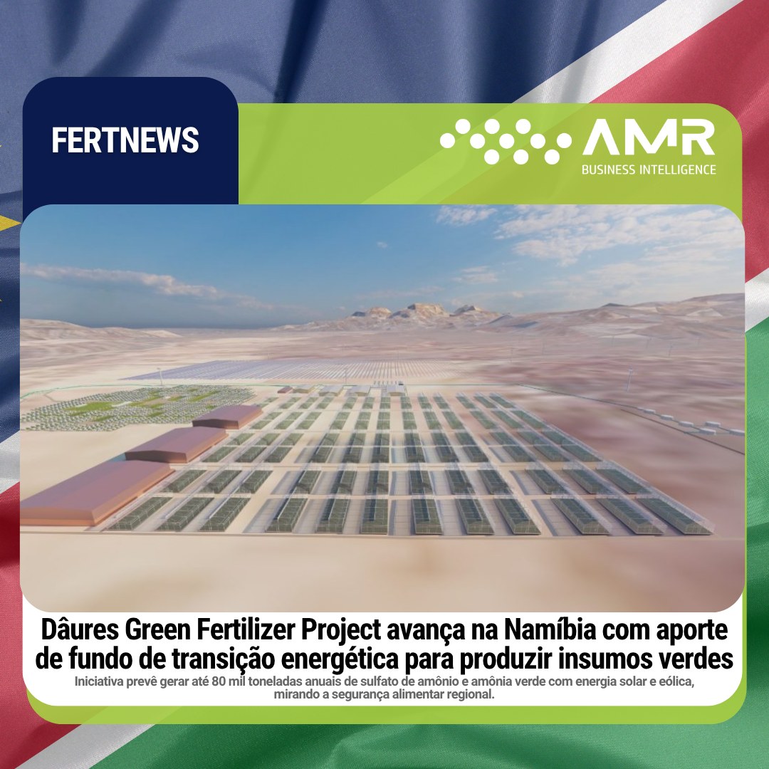 Capa da postagem Dâures Green Fertilizer Project avança na Namíbia com aporte de fundo de transição energética para produzir insumos verdes