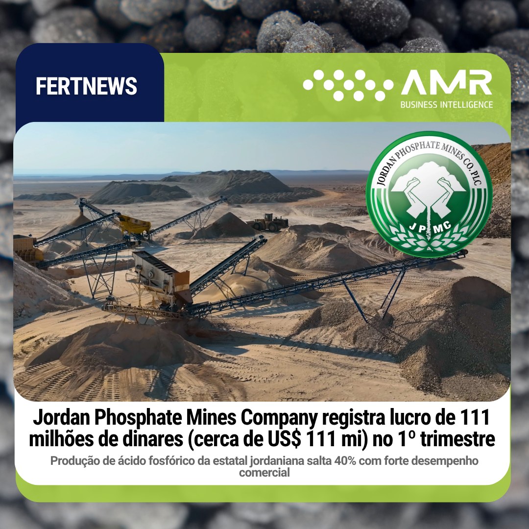 Capa da postagem Jordan Phosphate Mines Company registra lucro de 111 milhões de dinares (cerca de US$ 111 mi) no 1º trimestre