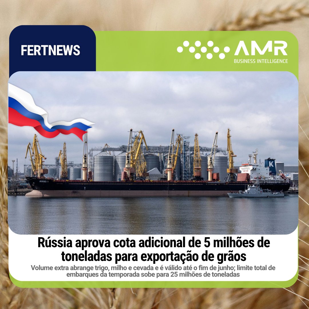 Capa da postagem Rússia aprova cota adicional de 5 milhões de toneladas para exportação de grãos