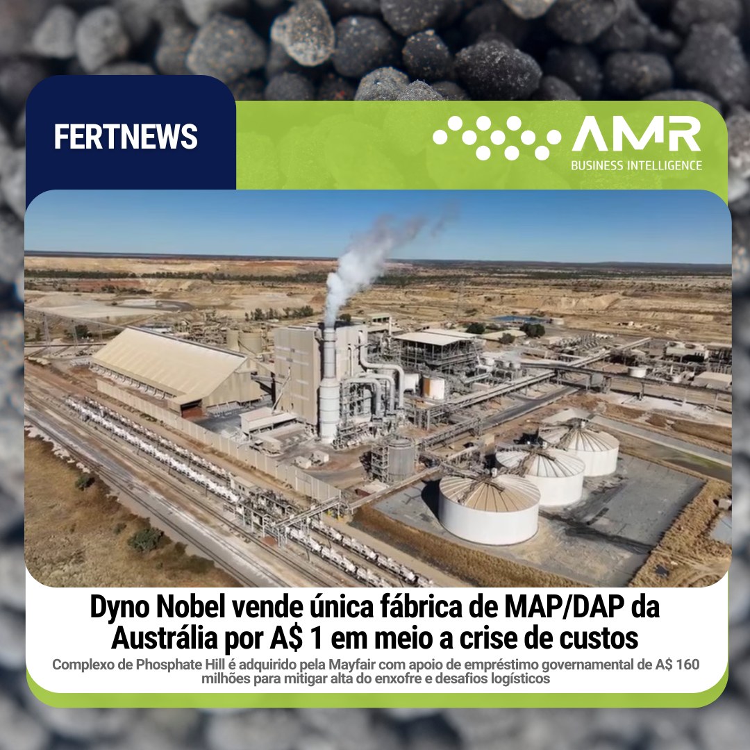 Capa da postagem Dyno Nobel vende única fábrica de MAP/DAP da Austrália por A$ 1 em meio a crise de custos