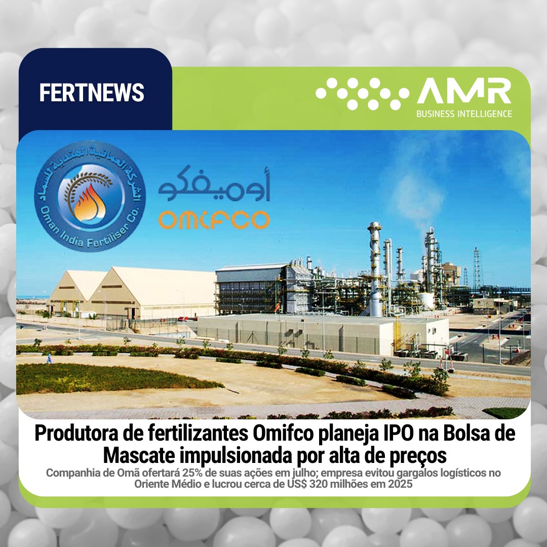 Capa da postagem Produtora de fertilizantes Omifco planeja IPO na Bolsa de Mascate impulsionada por alta de preços