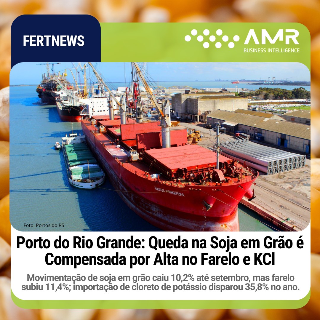 Capa da postagem Porto do Rio Grande: Queda na Soja em Grão é Compensada por Alta no Farelo e KCl