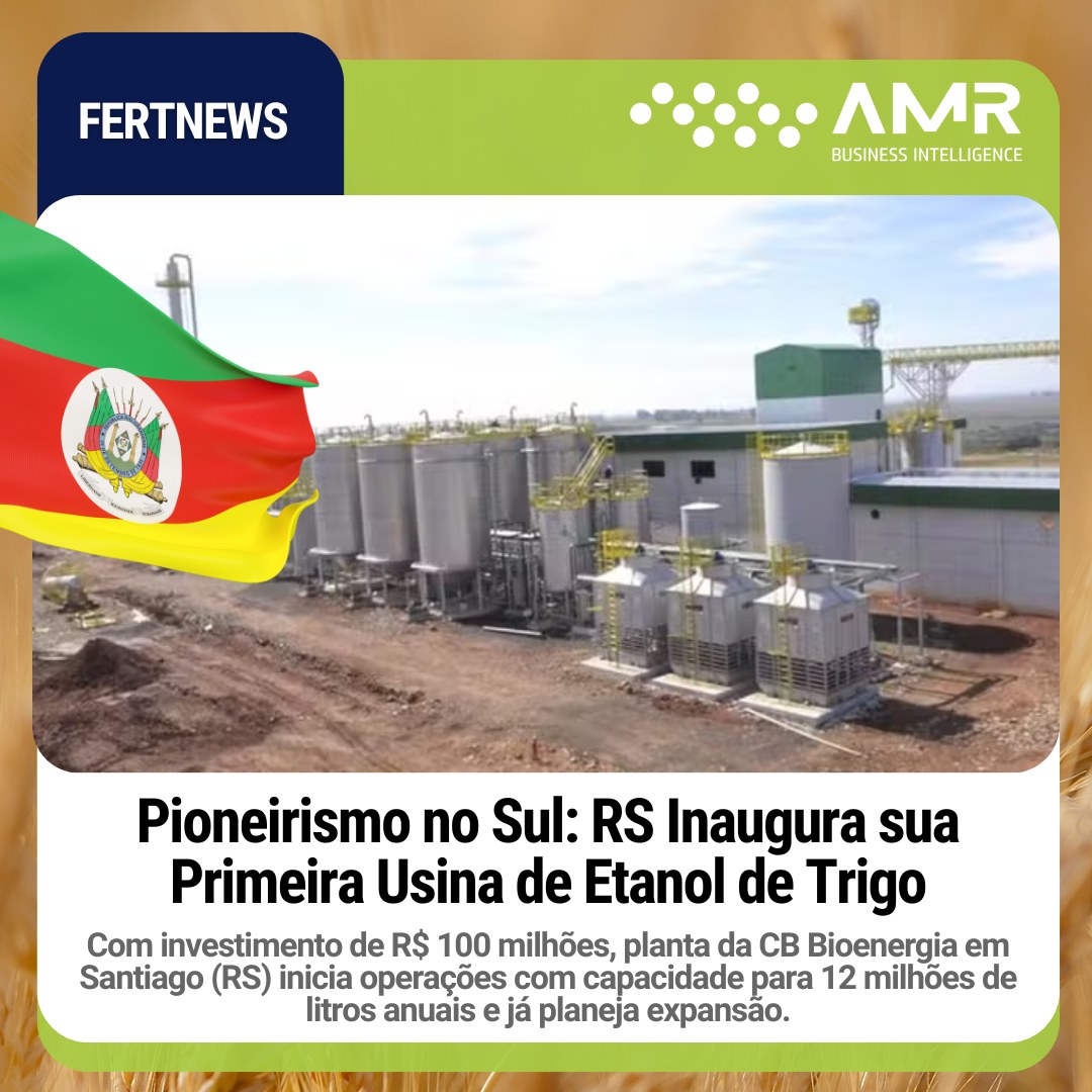 Capa da postagem Pioneirismo no Sul: RS Inaugura sua Primeira Usina de Etanol de Trigo