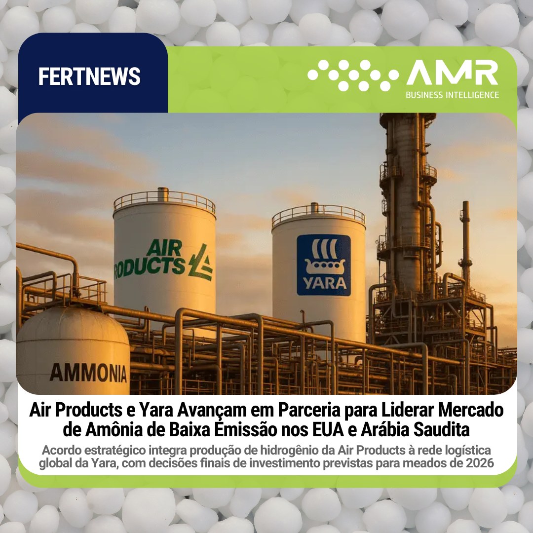 Capa da postagem Air Products e Yara Avançam em Parceria para Liderar Mercado de Amônia de Baixa Emissão nos EUA e Arábia Saudita