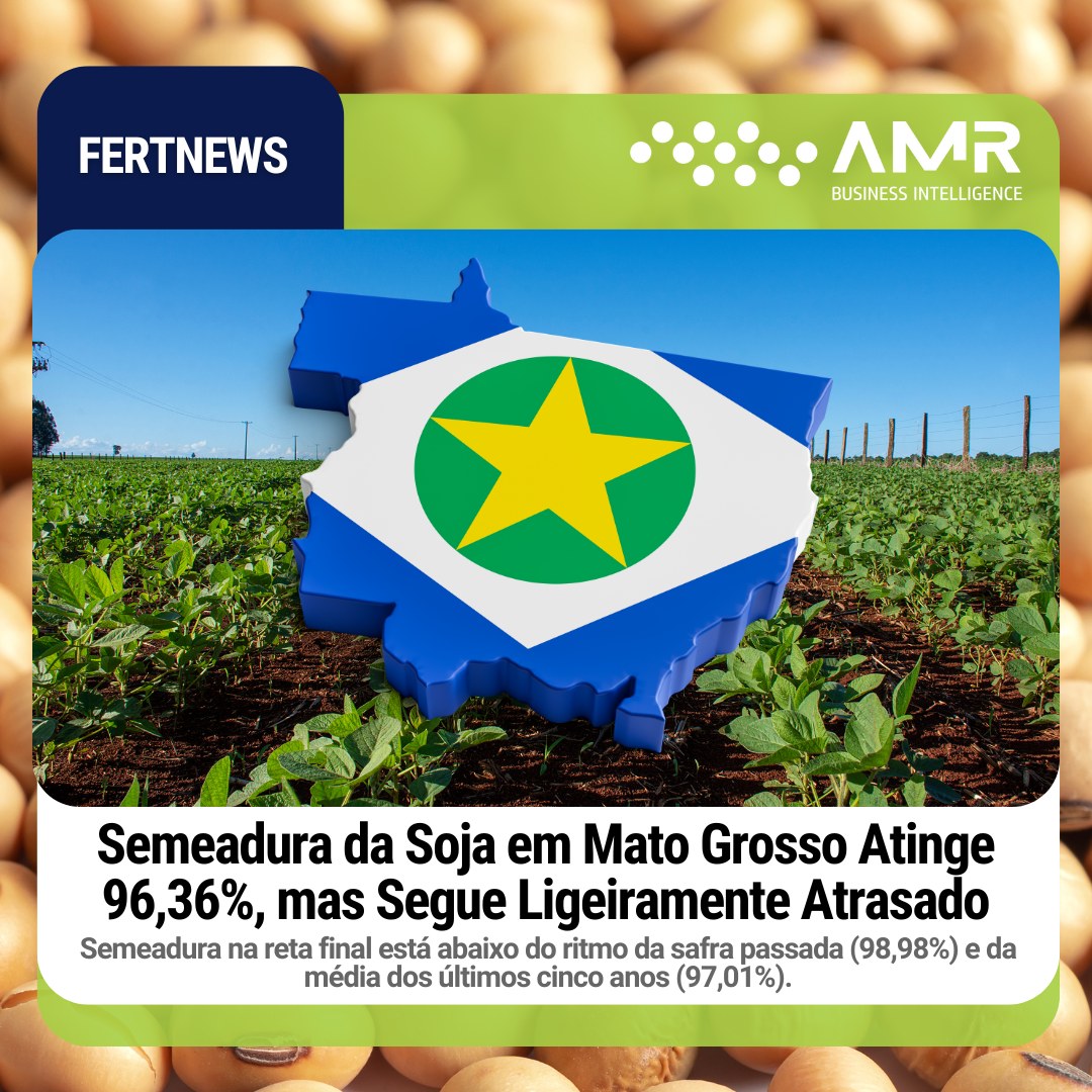 Capa da postagem Semeadura da Soja em Mato Grosso Atinge 96,36%, mas Segue Ligeiramente Atrasado