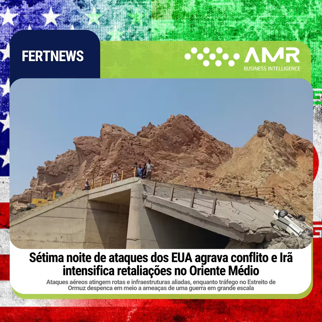 Capa da postagem Sétima noite de ataques dos EUA agrava conflito e Irã intensifica retaliações no Oriente Médio