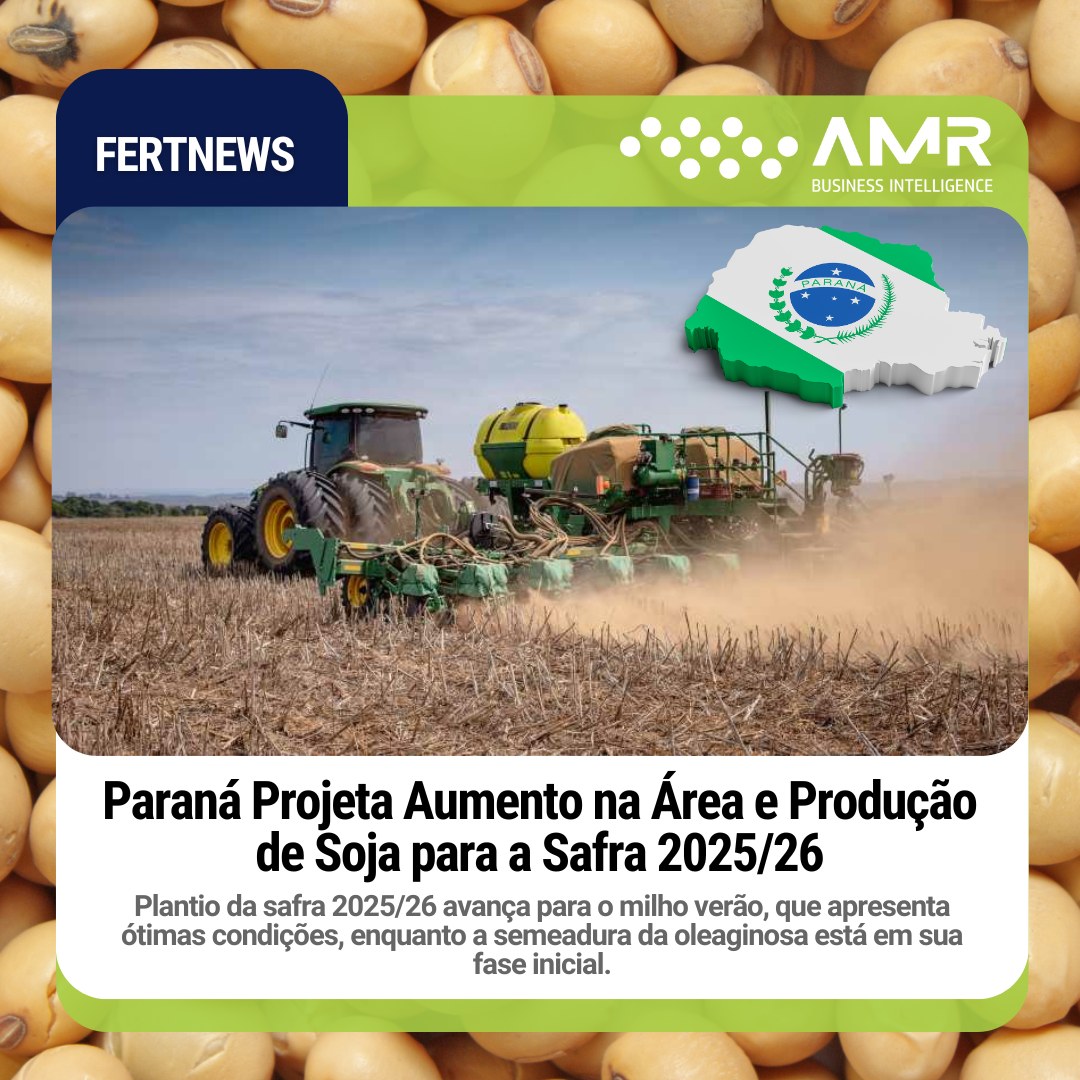 Capa da postagem Paraná Projeta Aumento na Área e Produção de Soja para a Safra 2025/26