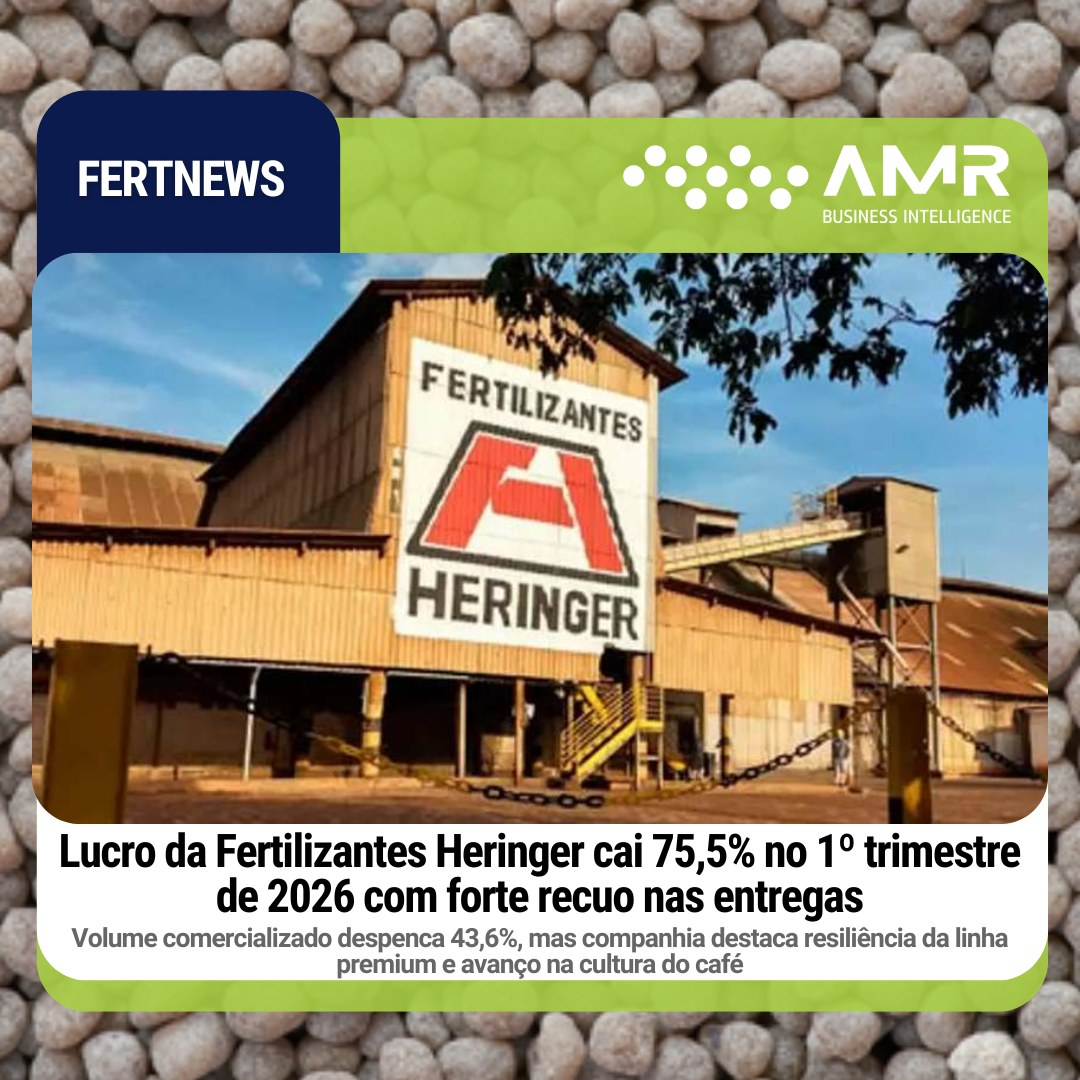 Capa da postagem Lucro da Fertilizantes Heringer cai 75,5% no 1º trimestre de 2026 com forte recuo nas entregas
