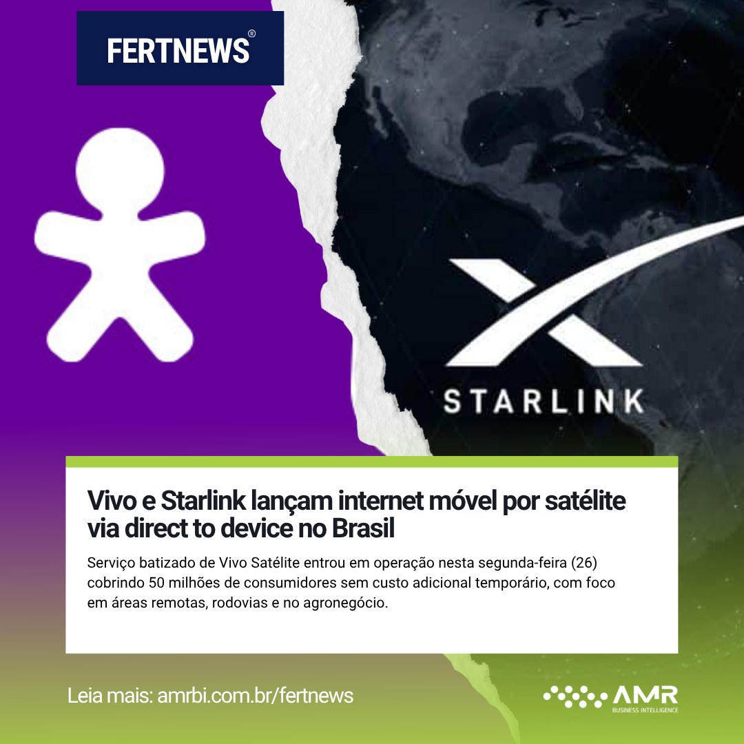 Capa da postagem Vivo e Starlink lançam internet móvel por satélite via direct to device no Brasil