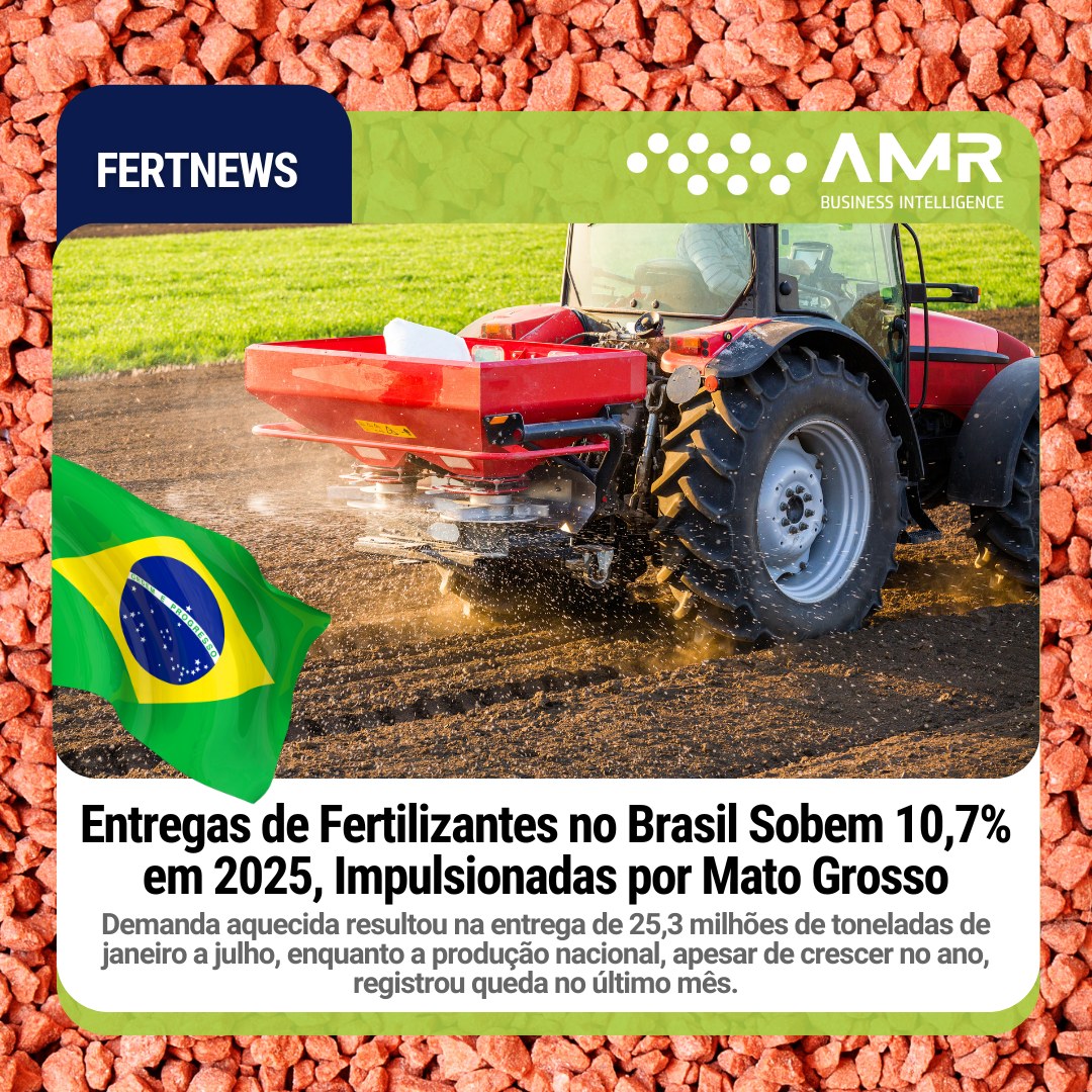 Capa da postagem Entregas de Fertilizantes no Brasil Sobem 10,7% em 2025, Impulsionadas por Mato Grosso