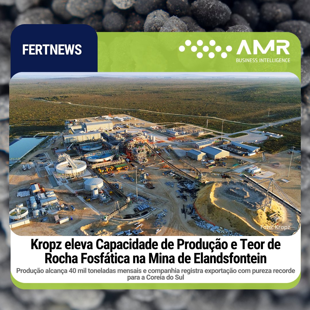 Capa da postagem Kropz eleva Capacidade de Produção e Teor de Rocha Fosfática na Mina de Elandsfontein