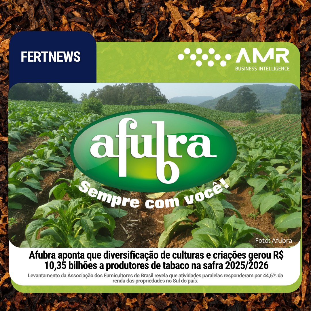 Capa da postagem Afubra aponta que diversificação de culturas e criações gerou R$ 10,35 bilhões a produtores de tabaco na safra 2025/2026