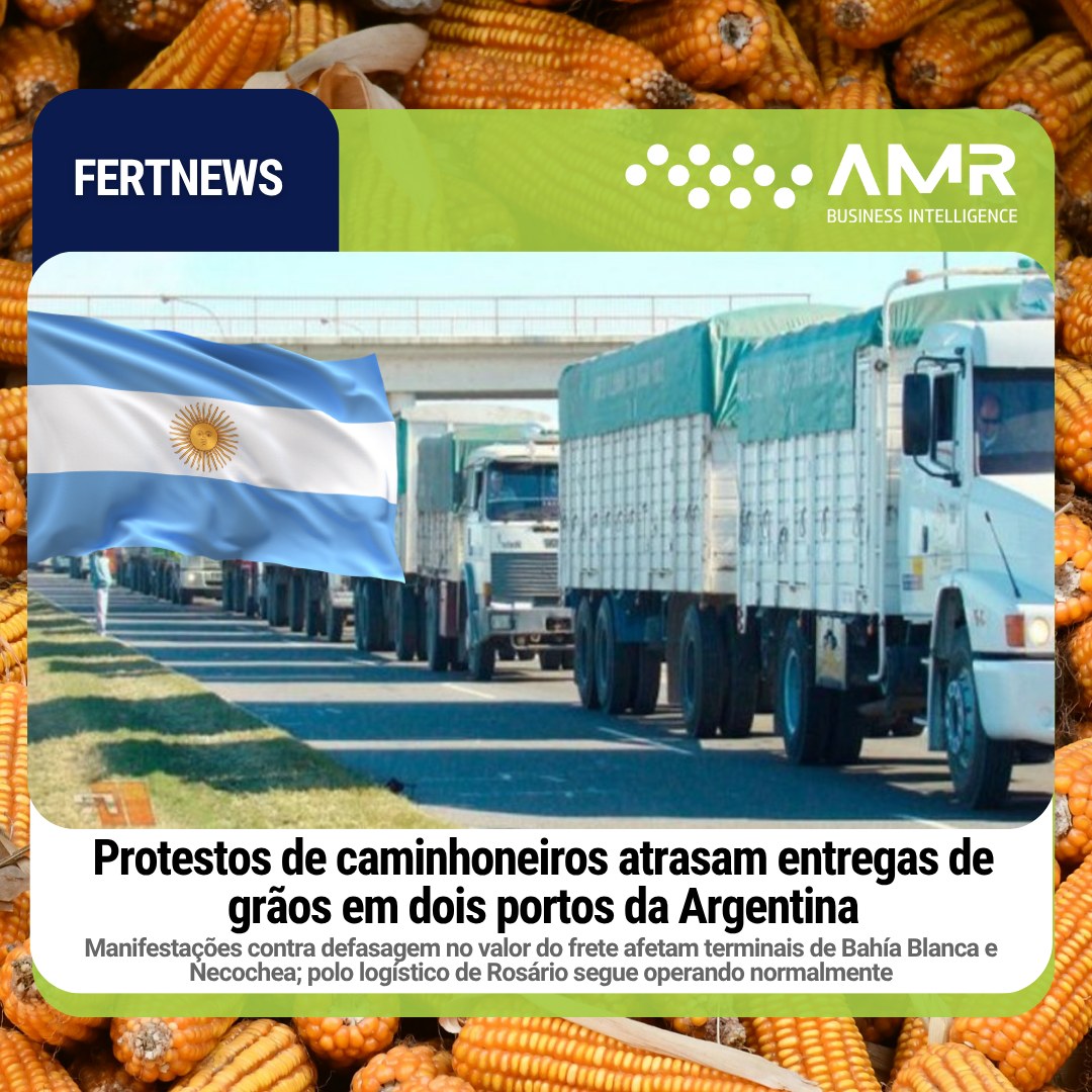 Capa da postagem Protestos de caminhoneiros atrasam entregas de grãos em dois portos da Argentina
