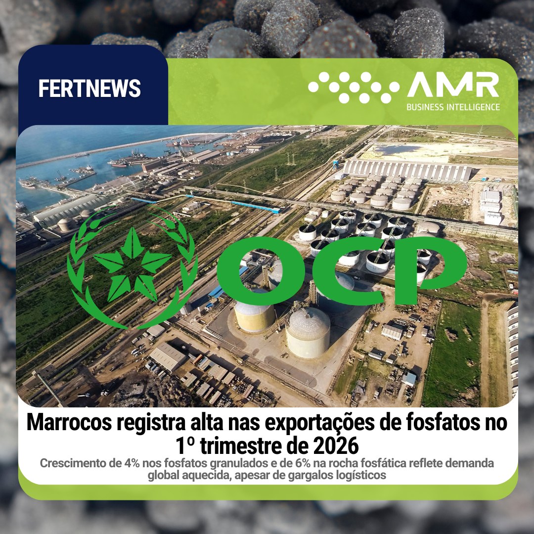 Capa da postagem Marrocos registra alta nas exportações de fosfatos no 1º trimestre de 2026