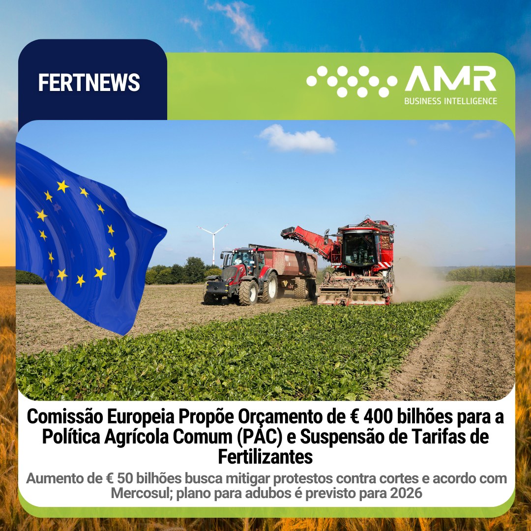 Capa da postagem Comissão Europeia Propõe Orçamento de € 400 bilhões para a Política Agrícola Comum (PAC) e Suspensão de Tarifas de Fertilizantes