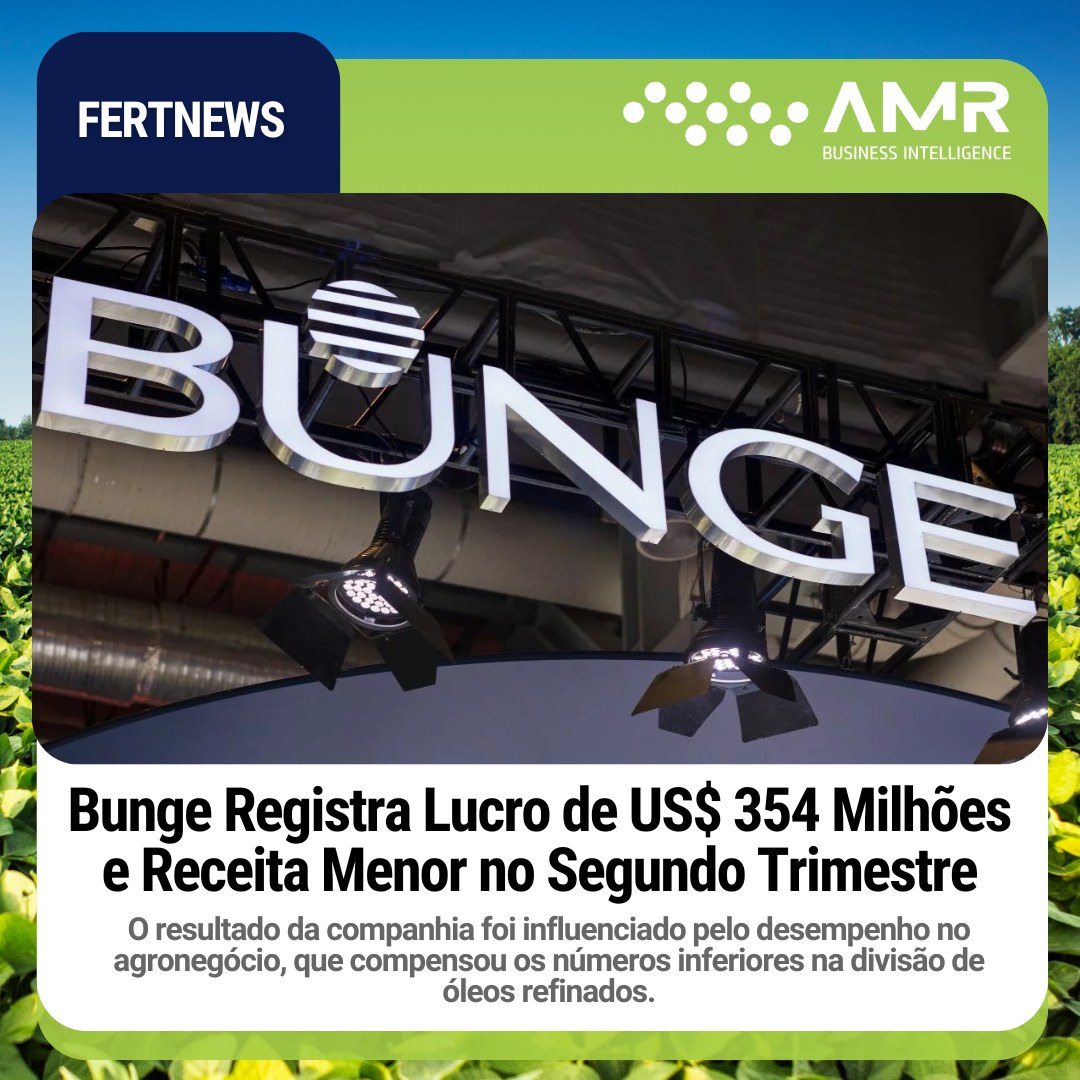 Capa da postagem Bunge Registra Lucro de US$ 354 Milhões e Receita Menor no Segundo Trimestre