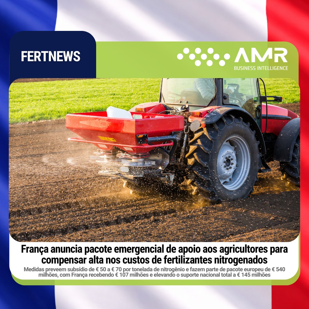 Capa da publicação França anuncia pacote emergencial de apoio aos agricultores para compensar alta nos custos de fertilizantes nitrogenados