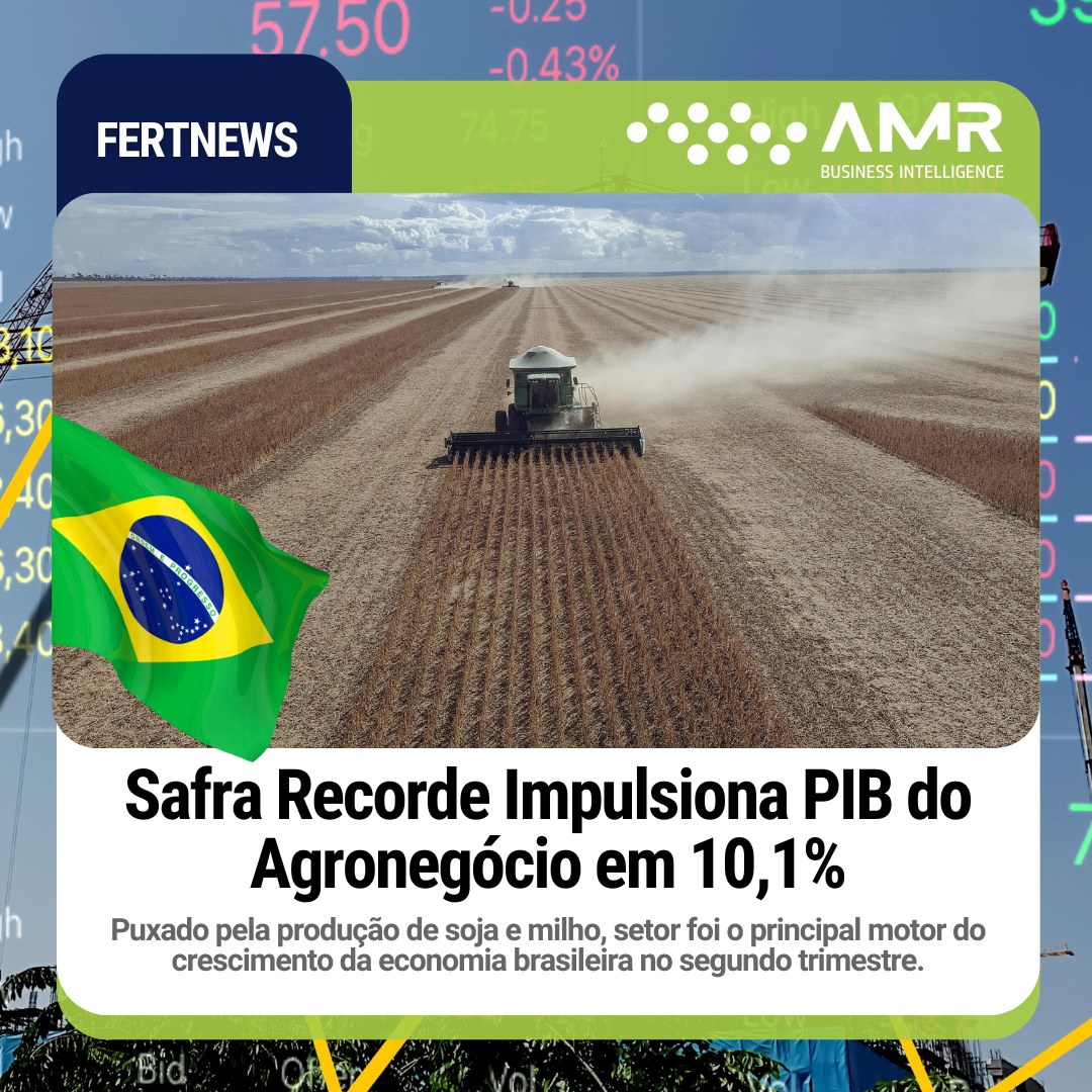 Capa da postagem Safra Recorde Impulsiona PIB do Agronegócio em 10,1%