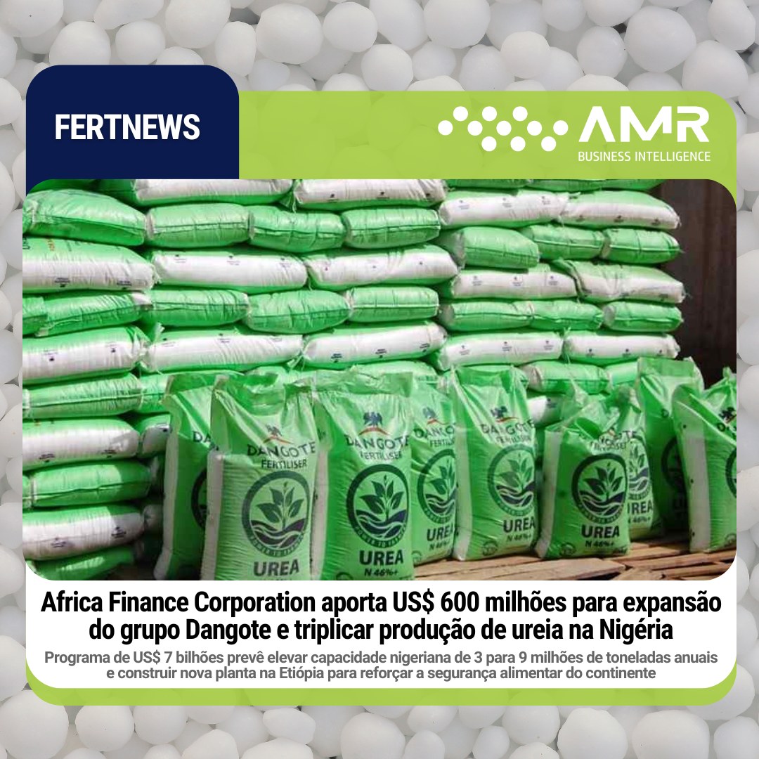 Capa da postagem Africa Finance Corporation aporta US$ 600 milhões para expansão do grupo Dangote e triplicar produção de ureia na Nigéria