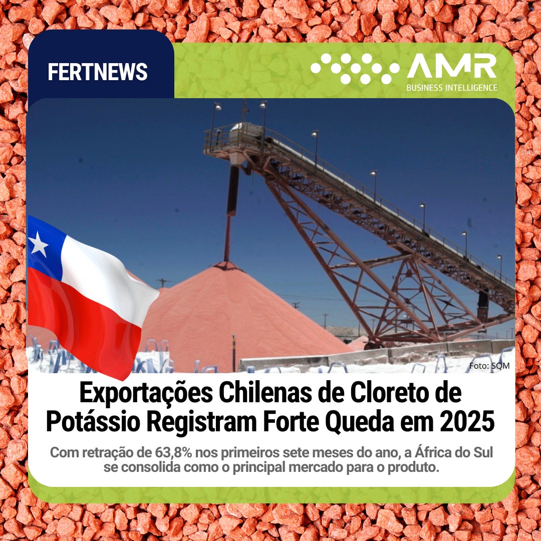 Capa da postagem Exportações Chilenas de Cloreto de Potássio Registram Forte Queda em 2025